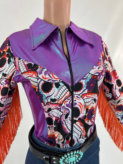 Sugar Skulls Rodeo Shirt Rodeo Shirt Riverside Rodeo Shirts 