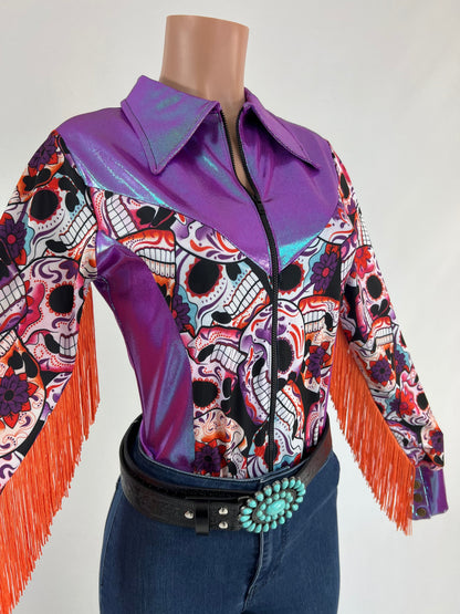Sugar Skulls Rodeo Shirt Rodeo Shirt Riverside Rodeo Shirts 