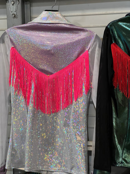 Add Back Yoke Fringe to any shirt purchase Riverside Rodeo Shirts Neon Pink 