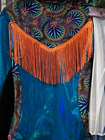 Add Back Yoke Fringe to any shirt purchase Riverside Rodeo Shirts Orange 