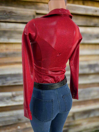 Red Rider Metallic Rodeo Shirt Rodeo Shirt Riverside Rodeo Shirts 