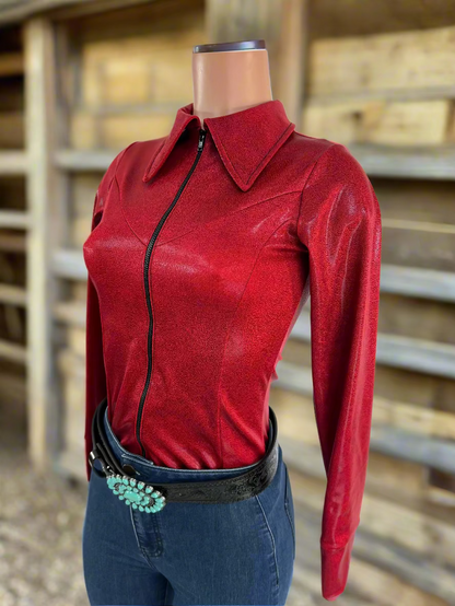 Red Rider Metallic Rodeo Shirt Rodeo Shirt Riverside Rodeo Shirts 