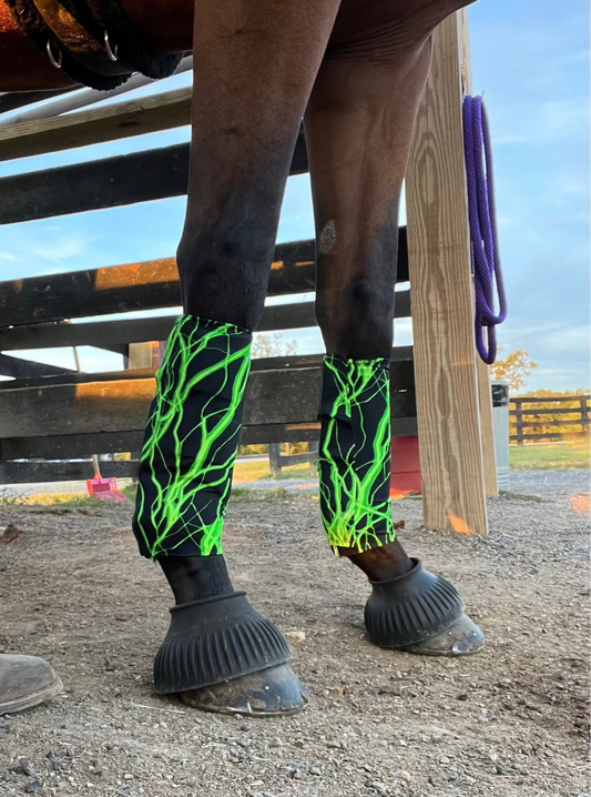 Neon Green Lightning Velcro Sportboot Covers sportboot covers Riverside Rodeo Shirts 
