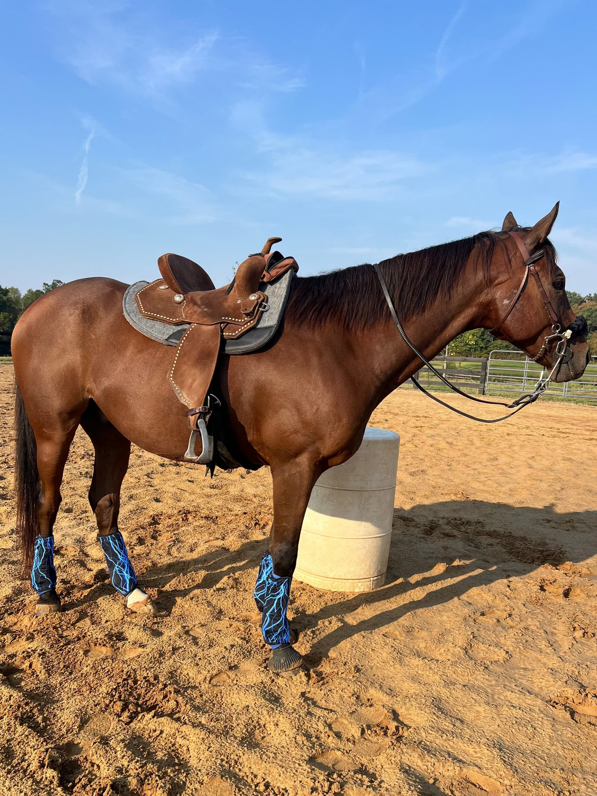 Neon Blue Lightning Velcro Sportboot Covers sportboot covers Riverside Rodeo Shirts 