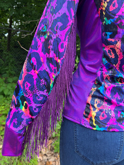 Rainbow Leopard Rodeo Shirt Rodeo Shirt Riverside Rodeo Shirts 