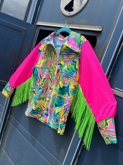 Neon Flux Mesh Sleeve Rodeo Shirt Rodeo Shirt Riverside Rodeo Shirts 