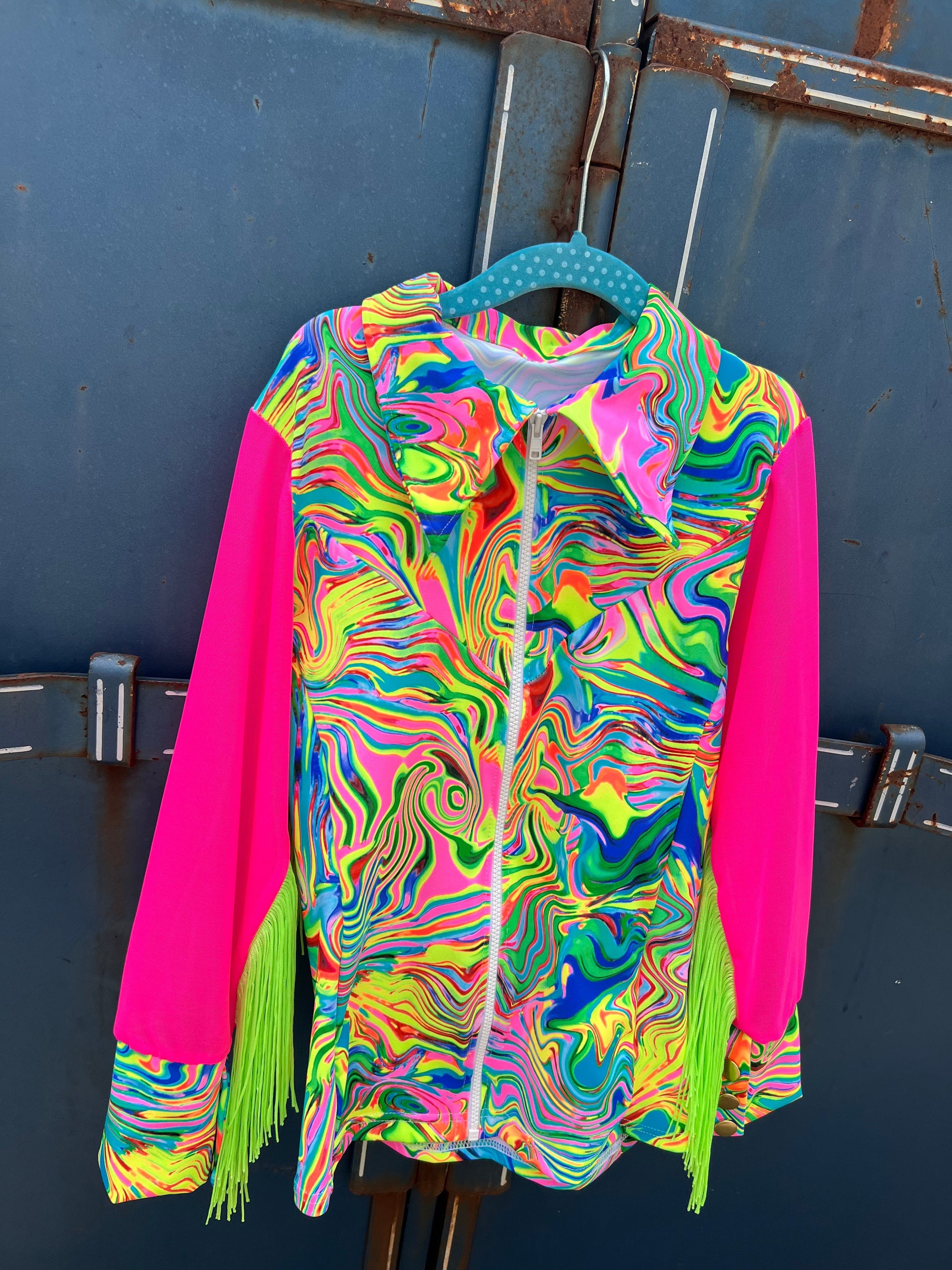 Neon Rodeo Shirt Design Neon Flux Mesh Sleeve Rodeo Shirt - Riverside Rodeo Shirts