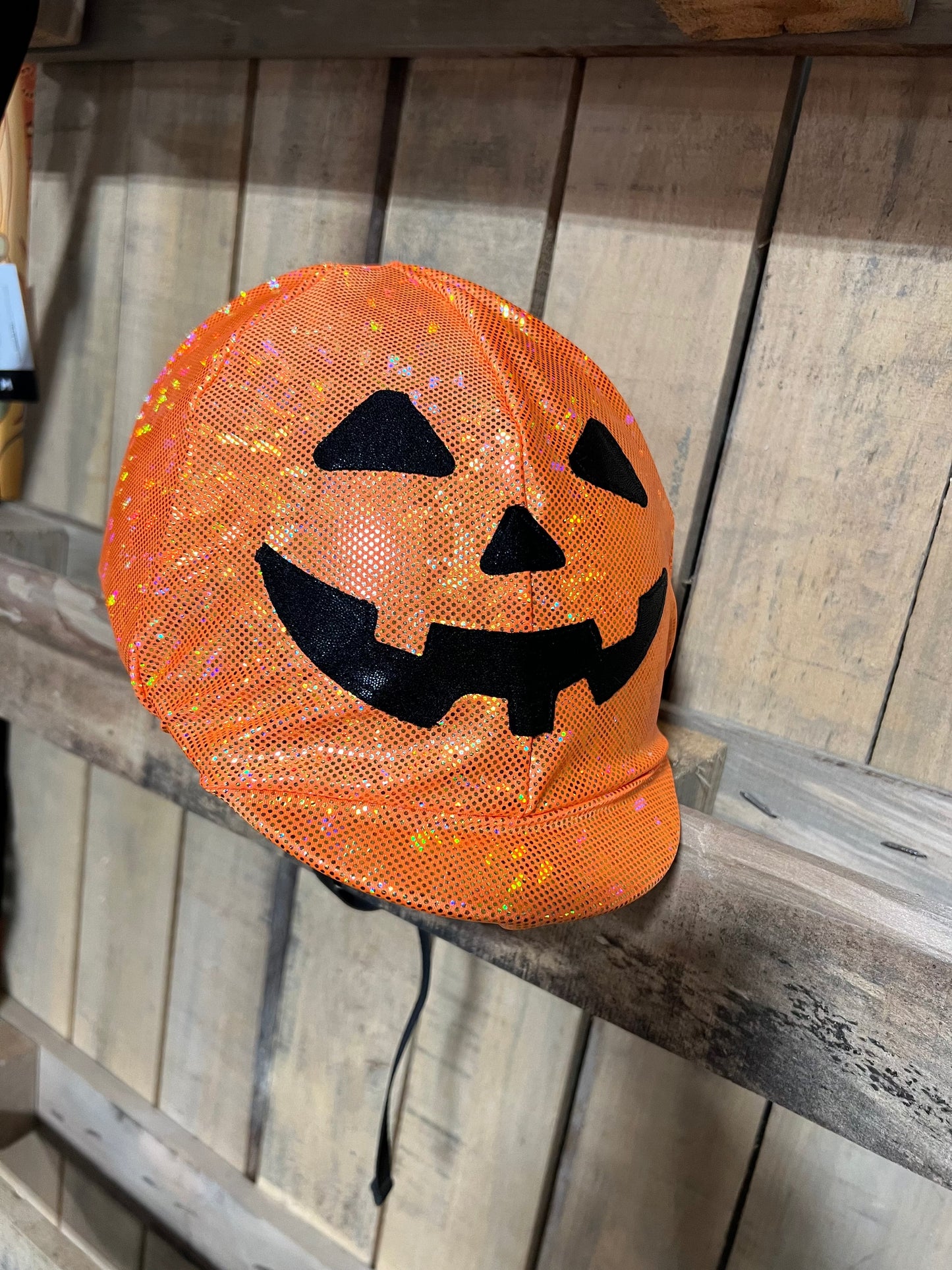 Jack-o-Lantern Helmet Cover Fly Bonnet Riverside Rodeo Shirts 