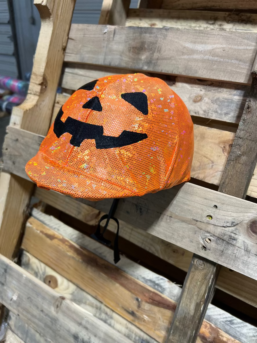 Jack-o-Lantern Helmet Cover Fly Bonnet Riverside Rodeo Shirts 