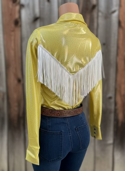 Palomino Snap Front Rodeo Shirt with Back Yoke Fringe Rodeo Shirt Riverside Rodeo Shirts 