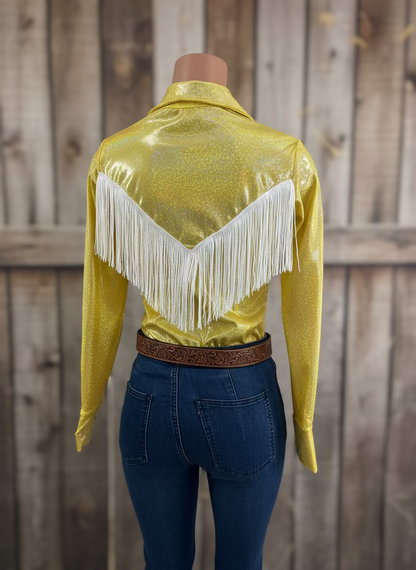 Palomino Snap Front Rodeo Shirt with Back Yoke Fringe Rodeo Shirt Riverside Rodeo Shirts 