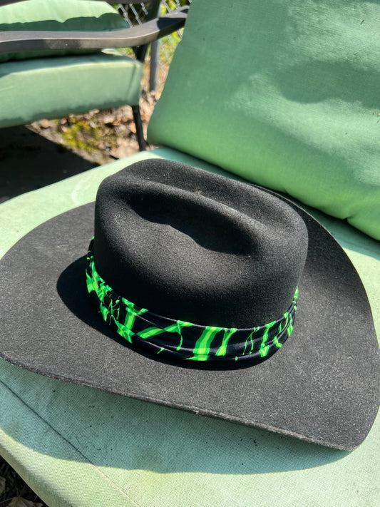 Neon Green Lightning Hat Band Hat band Riverside Rodeo Shirts 