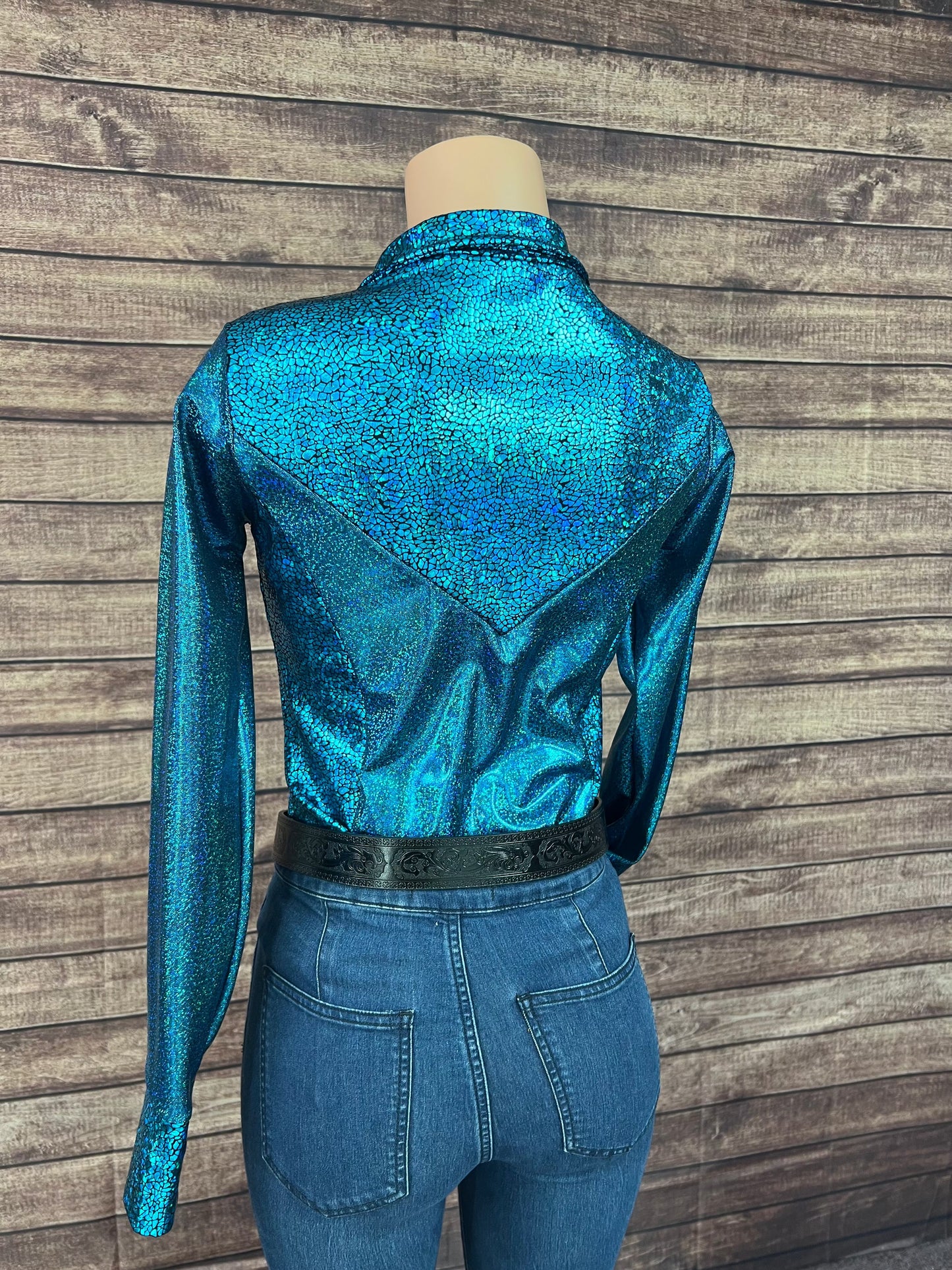 Turquoise Sparkle Rodeo Shirt Rodeo Shirt Riverside Rodeo Shirts 
