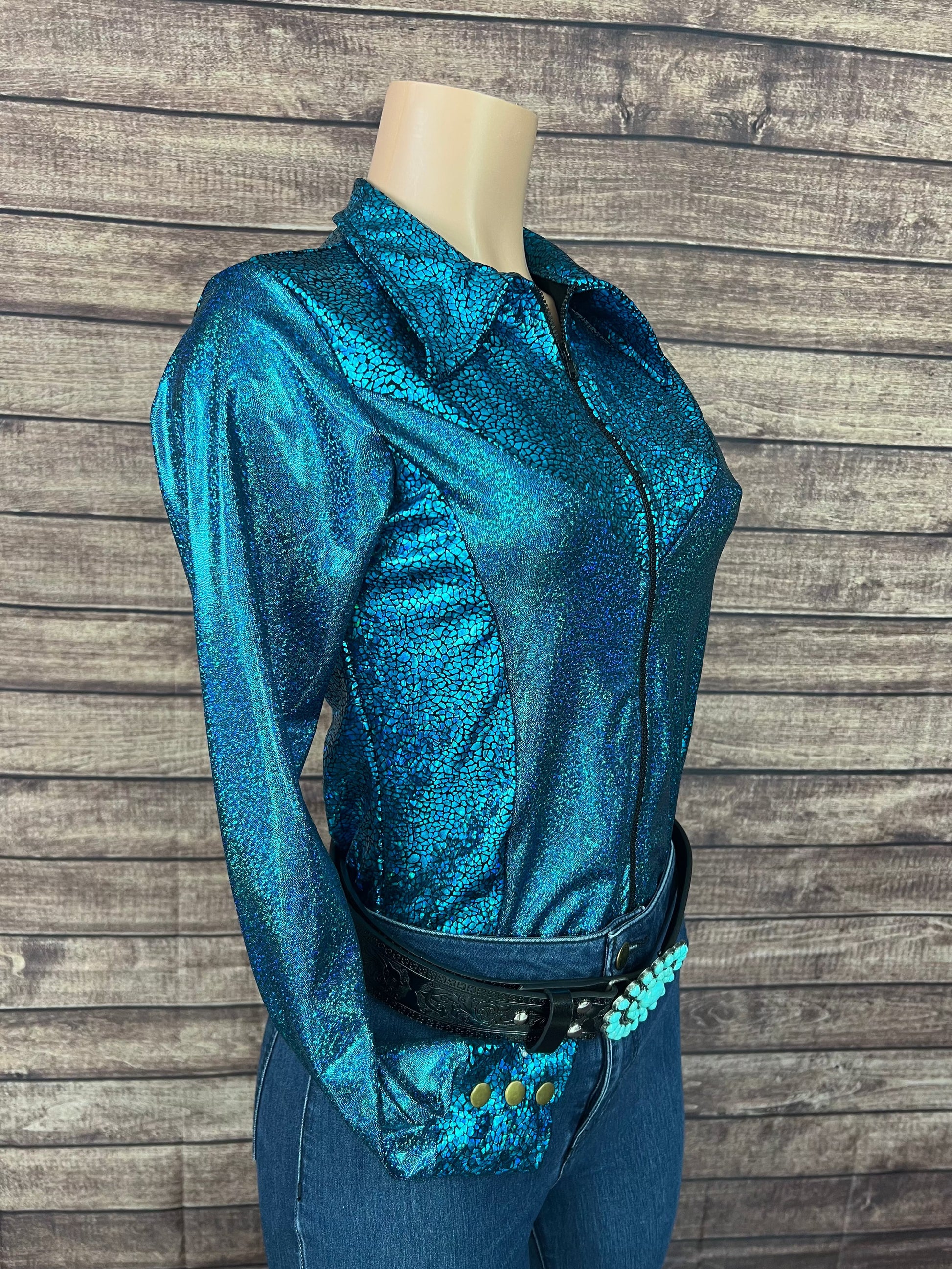 Turquoise Sparkle Rodeo Shirt Rodeo Shirt Riverside Rodeo Shirts 