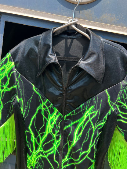 Neon Green Lightning Rodeo Shirt Rodeo Shirt Riverside Rodeo Shirts 