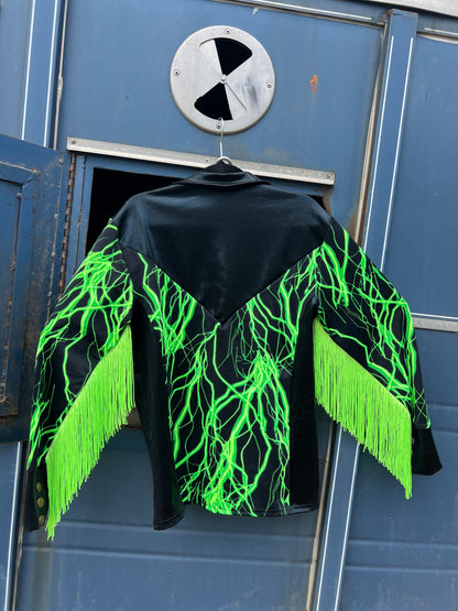 Neon Green Lightning Rodeo Shirt Rodeo Shirt Riverside Rodeo Shirts 