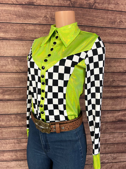 Checks in the Limelight Snap Front Rodeo Shirt Rodeo Shirt Riverside Rodeo Shirts 