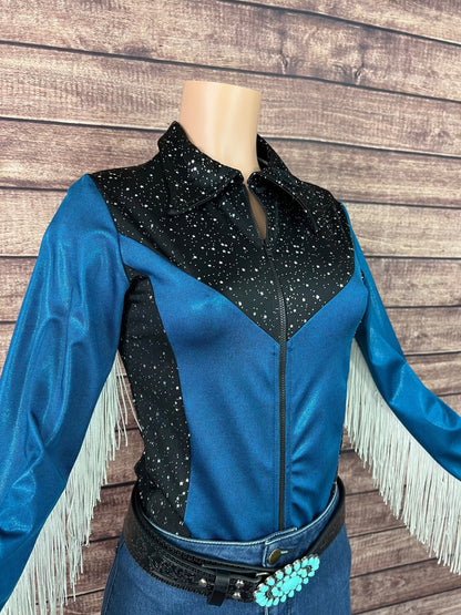 READY to SHIP size MEDIUM Stormy Skies Rodeo Shirt Rodeo Shirt Riverside Rodeo Shirts 