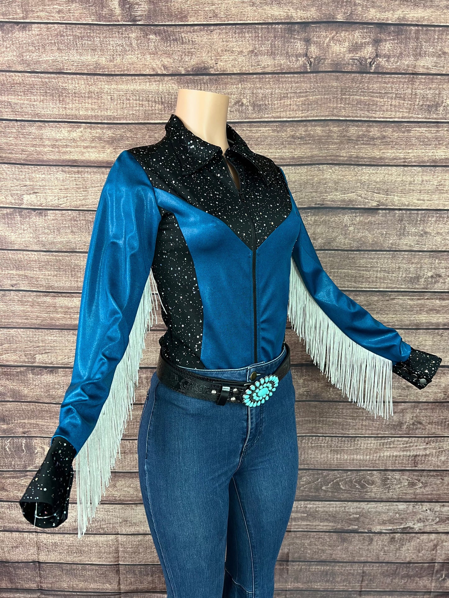 READY to SHIP size MEDIUM Stormy Skies Rodeo Shirt Rodeo Shirt Riverside Rodeo Shirts 