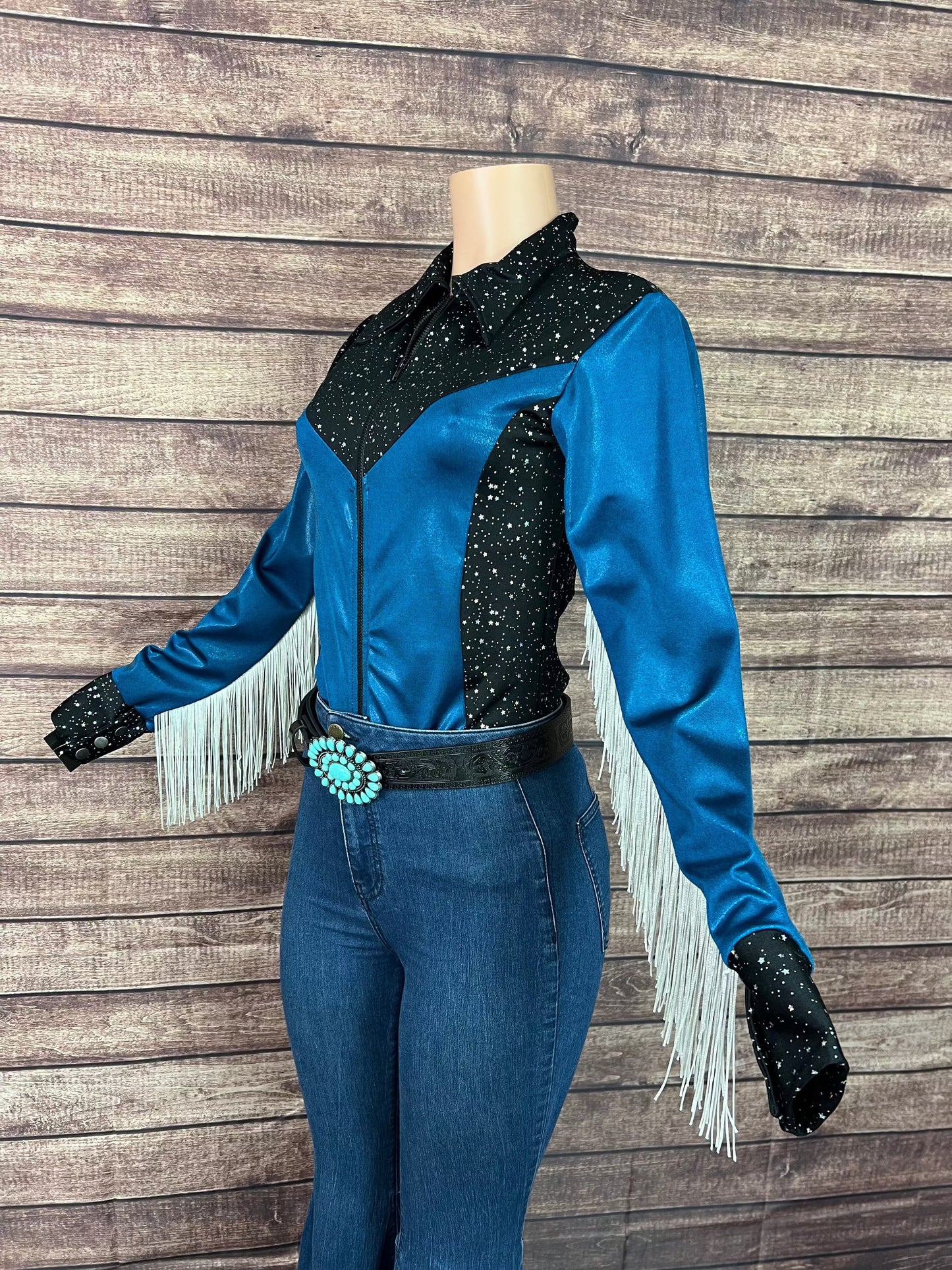 READY to SHIP size MEDIUM Stormy Skies Rodeo Shirt Rodeo Shirt Riverside Rodeo Shirts 