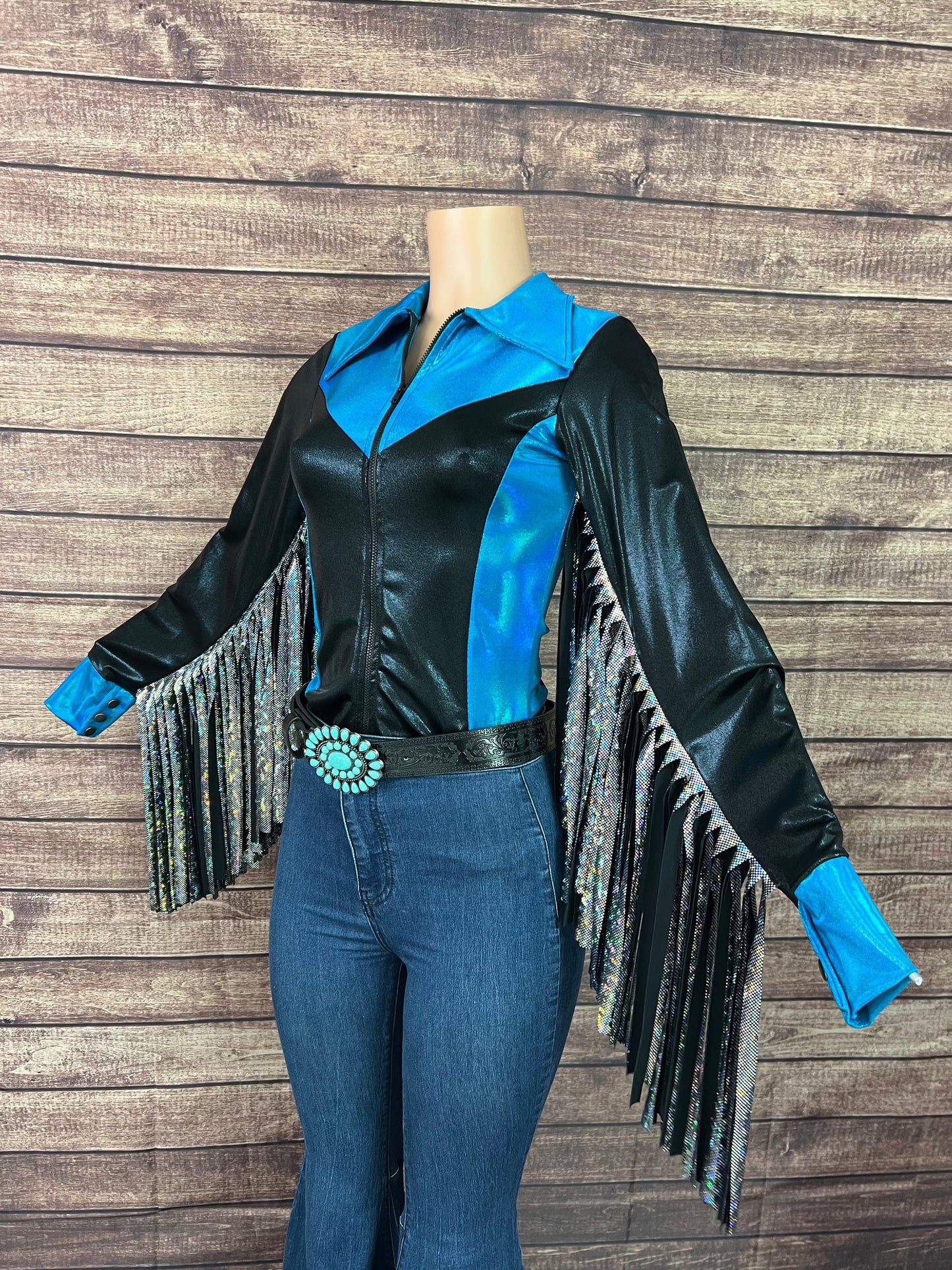 READY to SHIP Size Small Trailblazer Rodeo Shirt with Thunderbird Fringe Rodeo Shirt Riverside Rodeo Shirts 