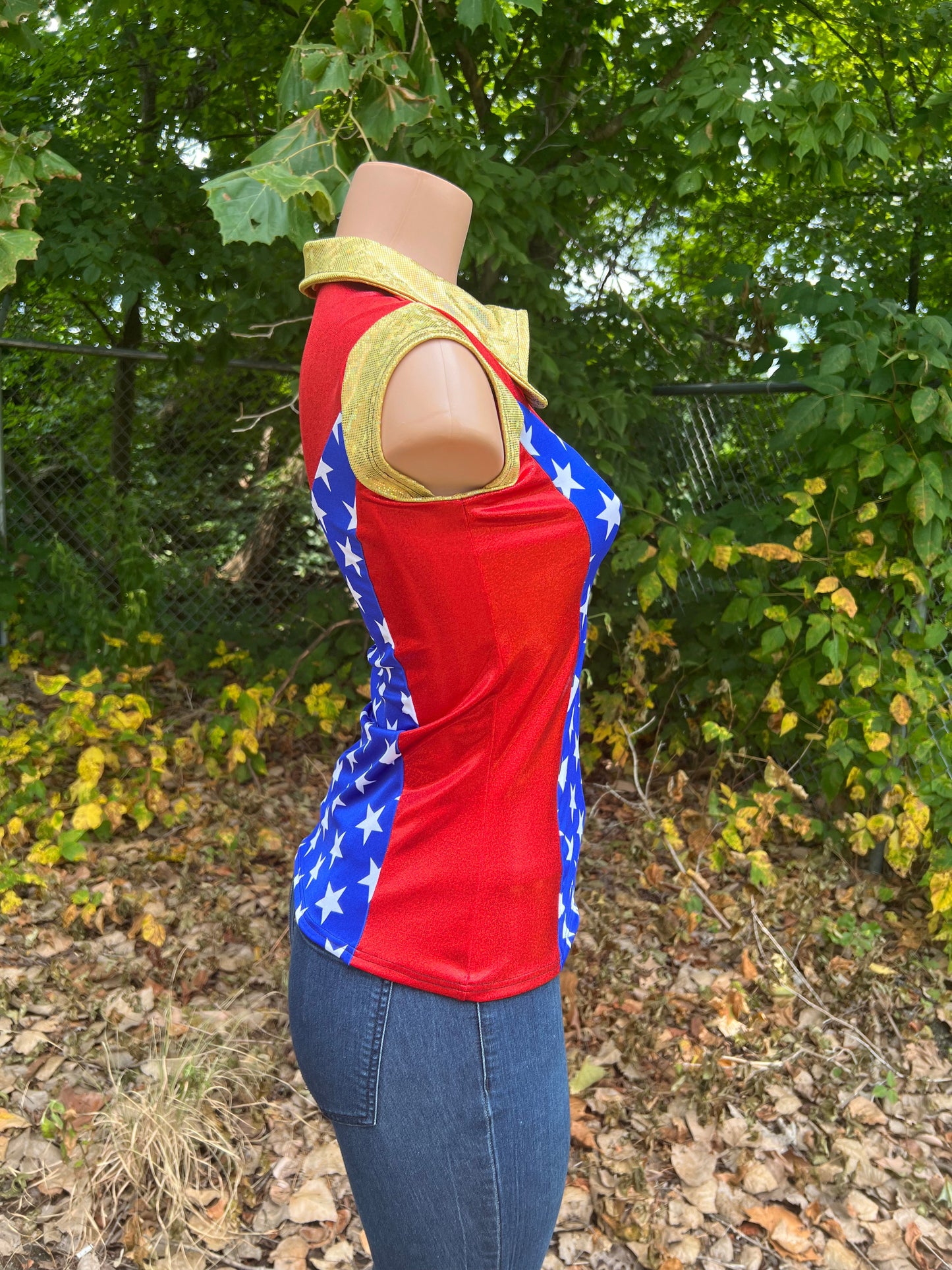 Mini Cap Sleeve Patriotic Rodeo Shirt Rodeo Shirt Riverside Rodeo Shirts 