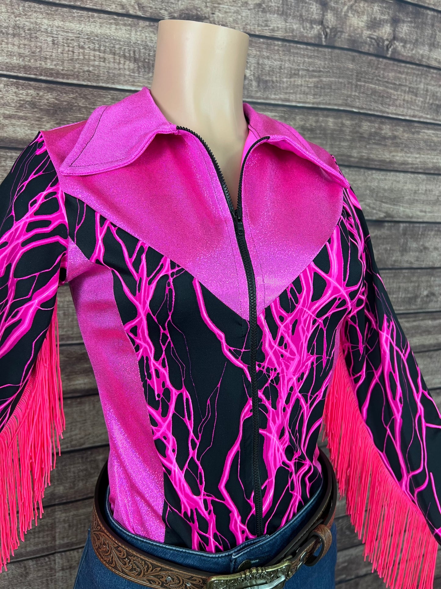 Pink Lightning Rodeo Shirt Rodeo Shirt Riverside Rodeo Shirts 