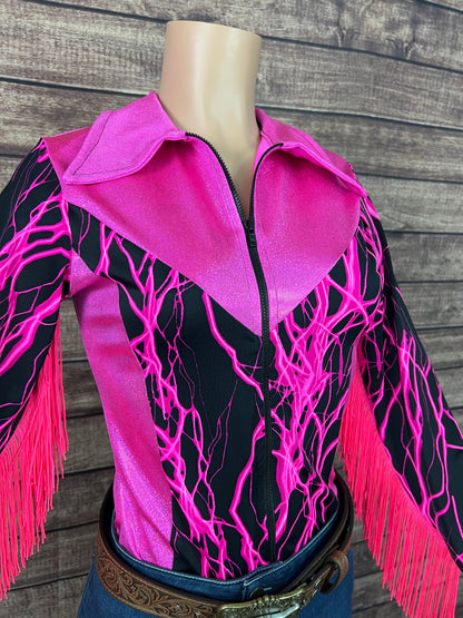 Pink Lightning Rodeo Shirt Rodeo Shirt Riverside Rodeo Shirts 