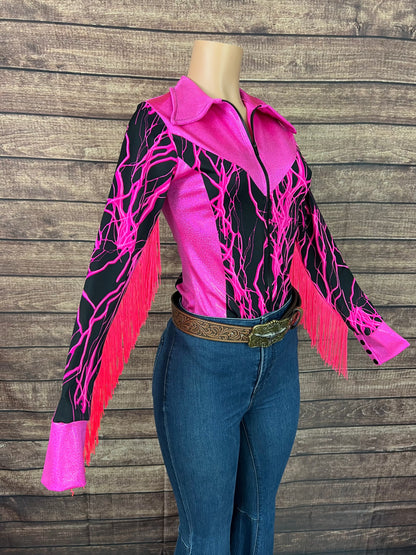 Pink Lightning Rodeo Shirt Rodeo Shirt Riverside Rodeo Shirts 