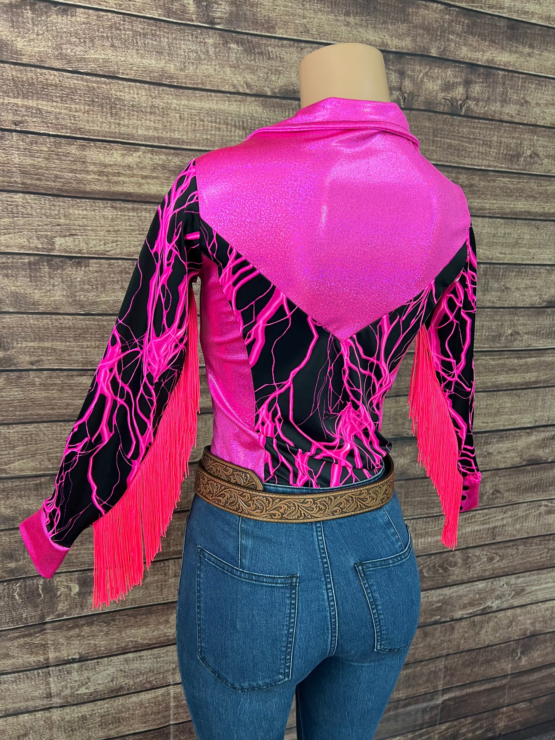 Pink Lightning Rodeo Shirt Rodeo Shirt Riverside Rodeo Shirts 