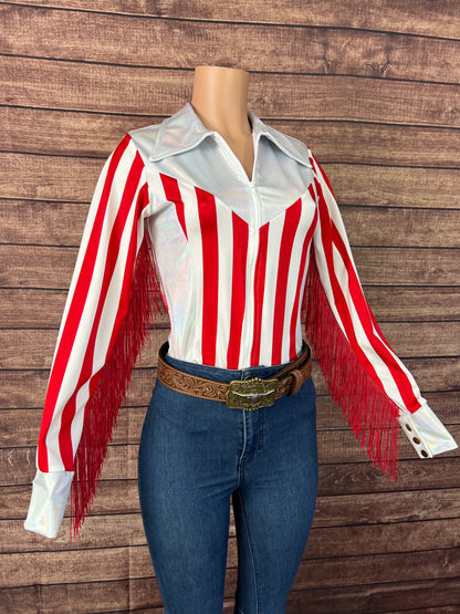 Ready to Ship MEDIUM Popcorn and Peanuts Rodeo Shirt