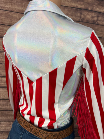 Ready to Ship MEDIUM Popcorn and Peanuts Rodeo Shirt