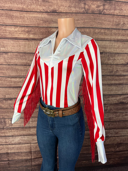 Ready to Ship MEDIUM Popcorn and Peanuts Rodeo Shirt