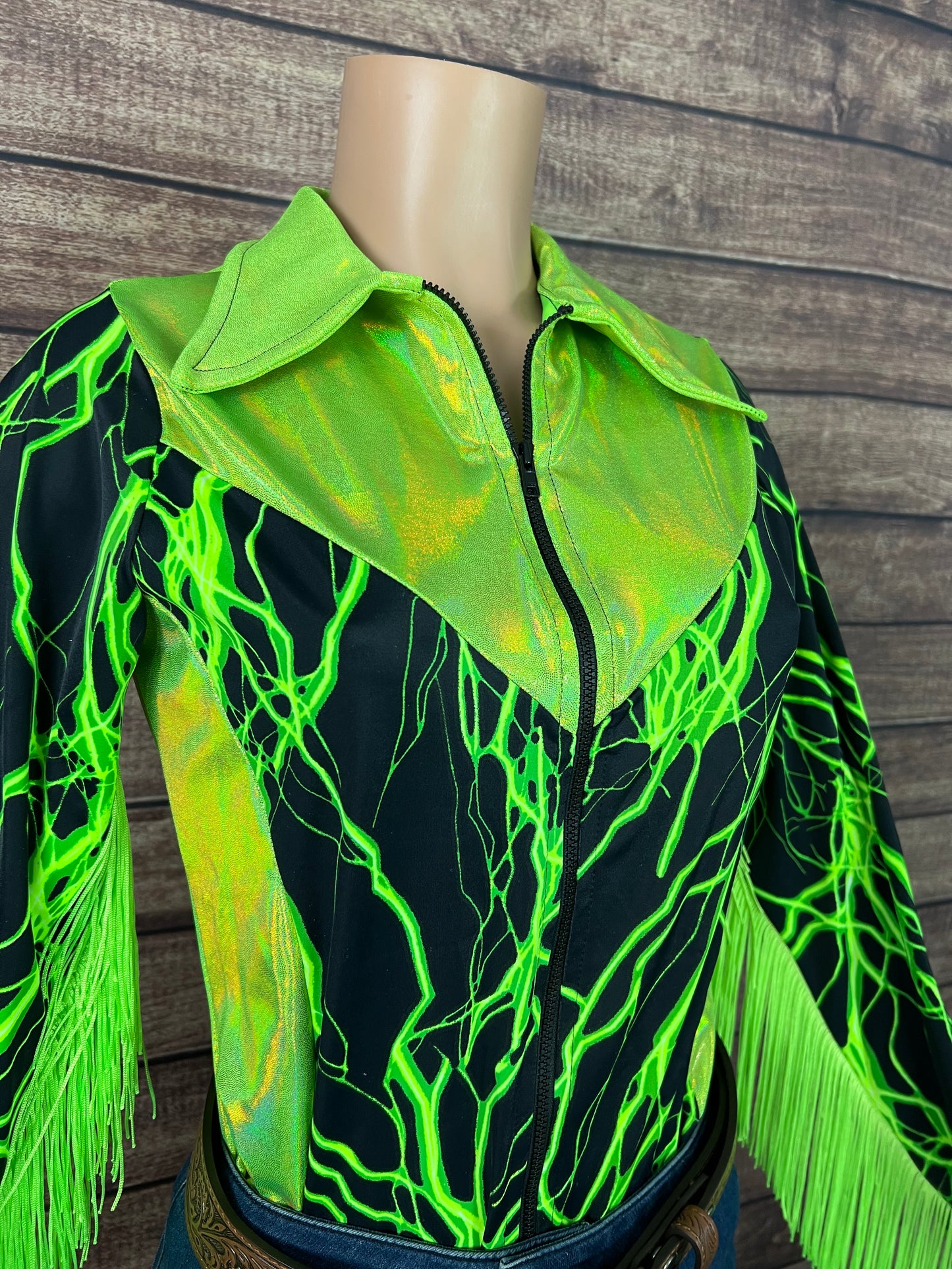 Green Lightning Rodeo Shirt