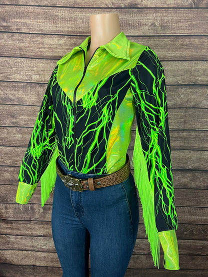 Green Lightning Rodeo Shirt