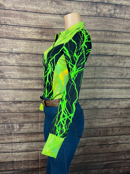 Green Lightning Rodeo Shirt