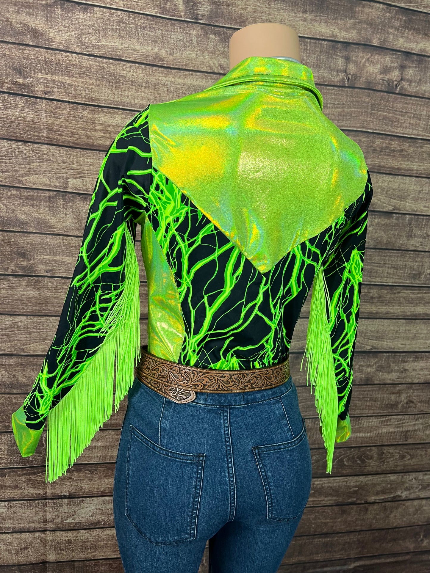 Green Lightning Rodeo Shirt