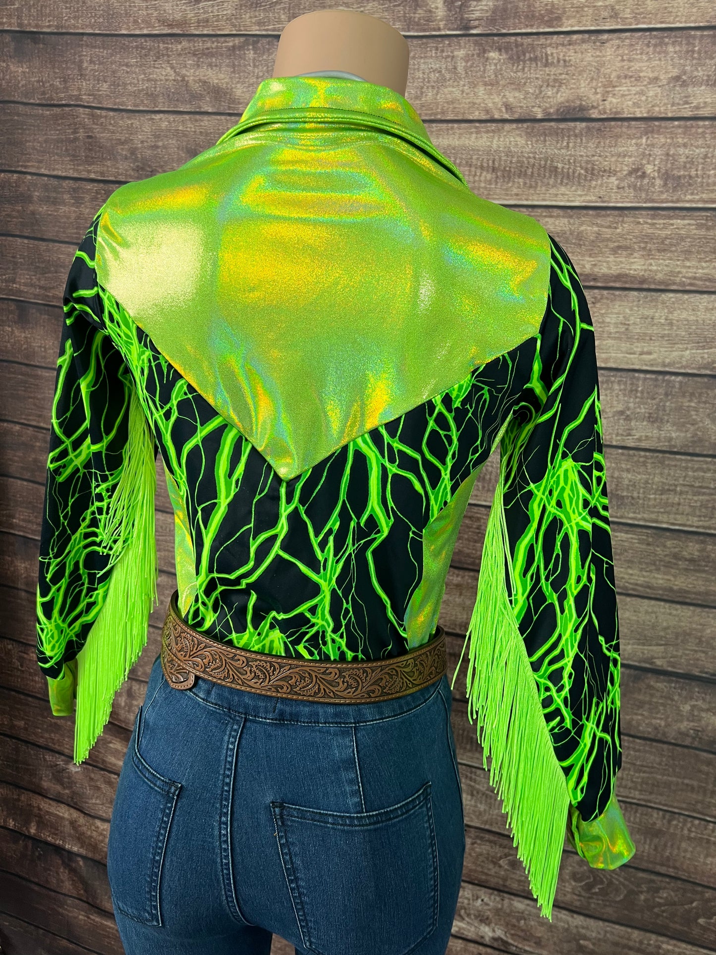 Green Lightning Rodeo Shirt