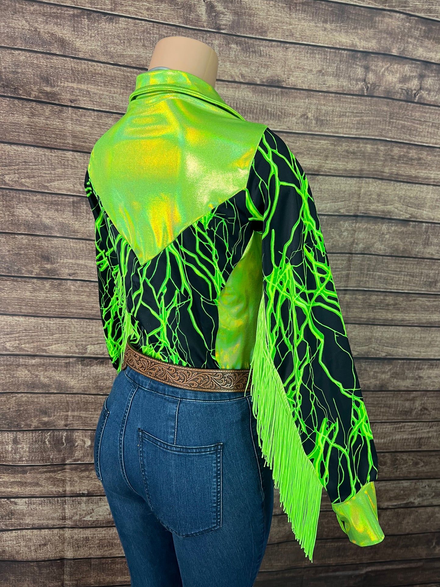Green Lightning Rodeo Shirt