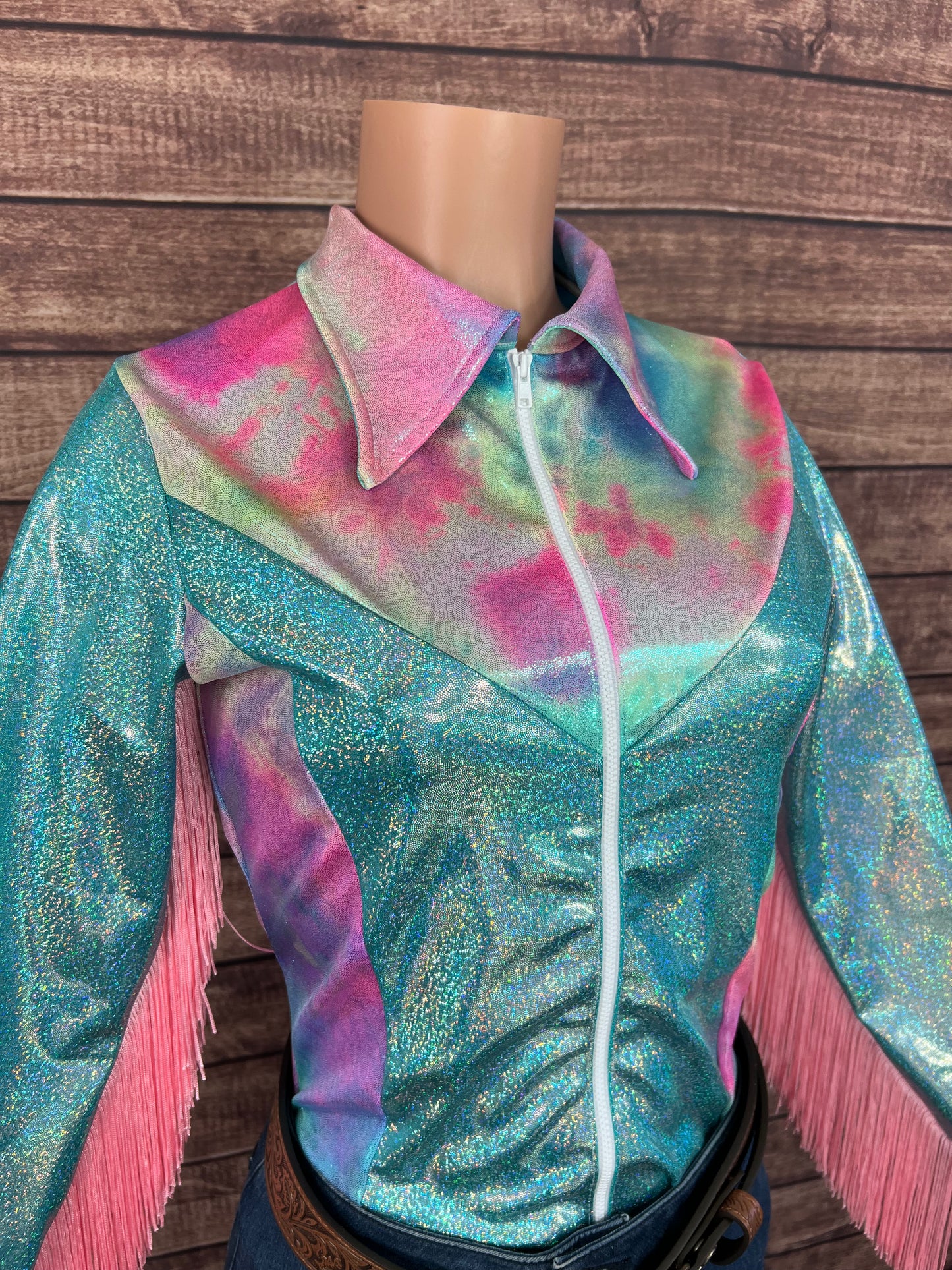 Seafoam Sparkly Rodeo Shirt
