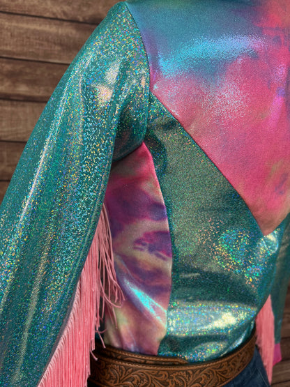 Seafoam Sparkly Rodeo Shirt