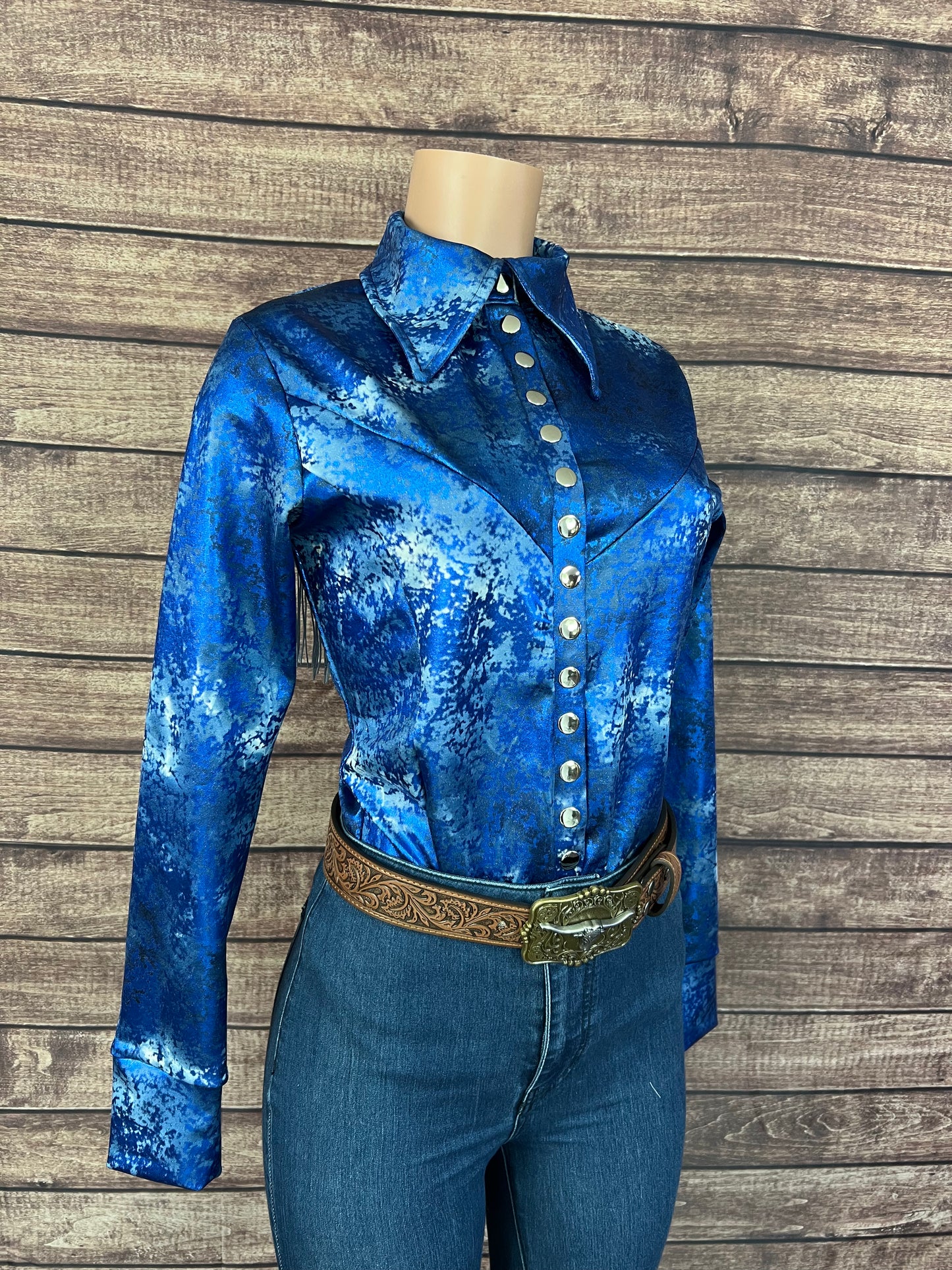 Glacier Bay Snap Front Rodeo Shirt with Fringe