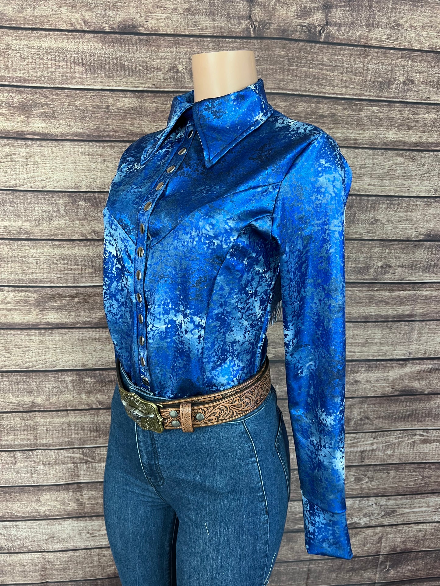 Glacier Bay Snap Front Rodeo Shirt with Fringe