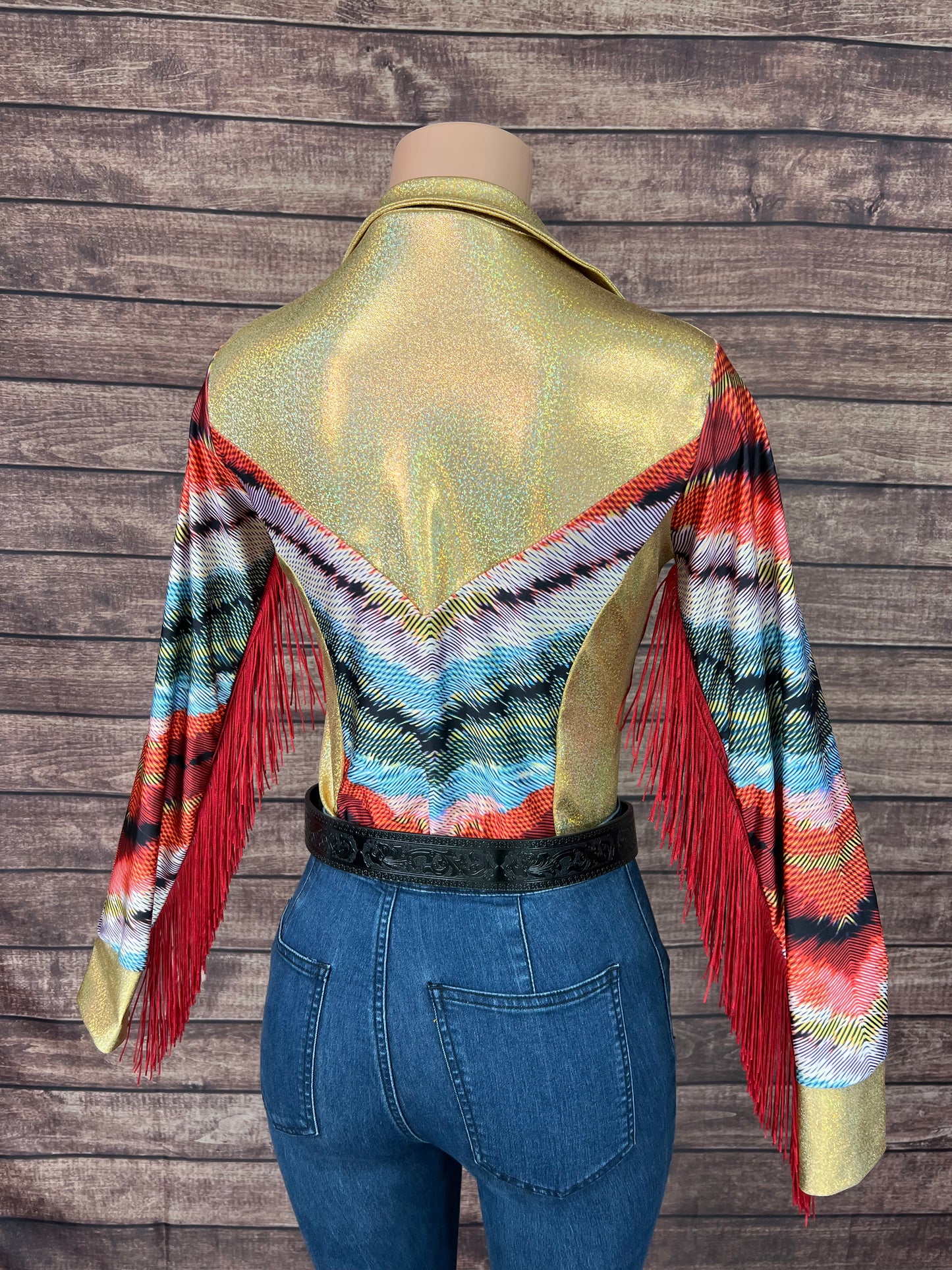 Ready To Ship size MEDIUM Serape Chevron Rodeo Shirt