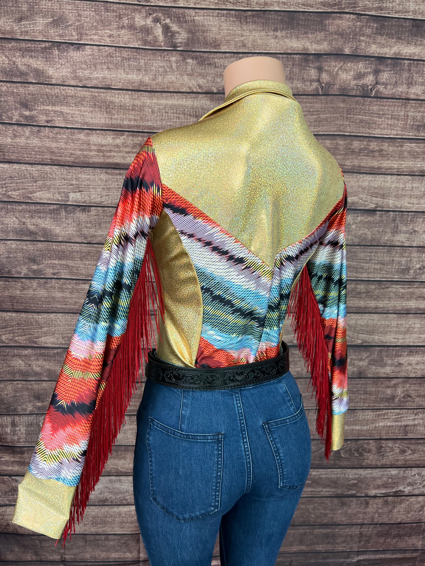 Ready To Ship size MEDIUM Serape Chevron Rodeo Shirt