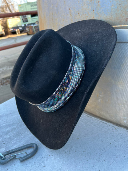 Silver Kaleidoscope Hat Band