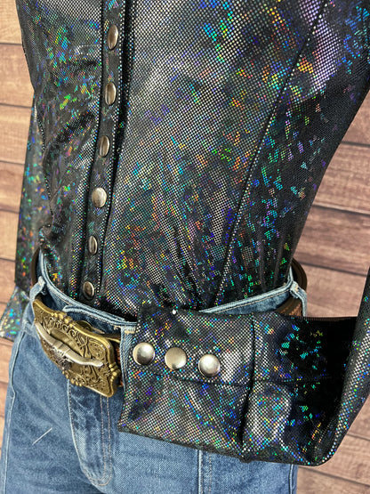 Black Kaleidoscope Snap Front Rodeo Shirt