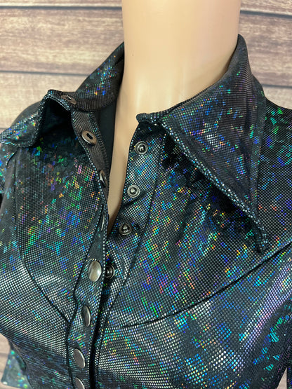 Black Kaleidoscope Snap Front Rodeo Shirt
