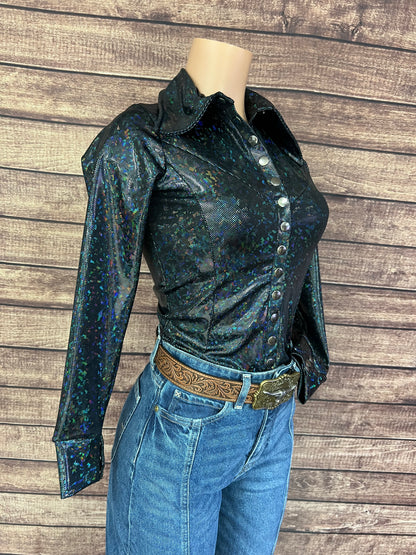 Black Kaleidoscope Snap Front Rodeo Shirt