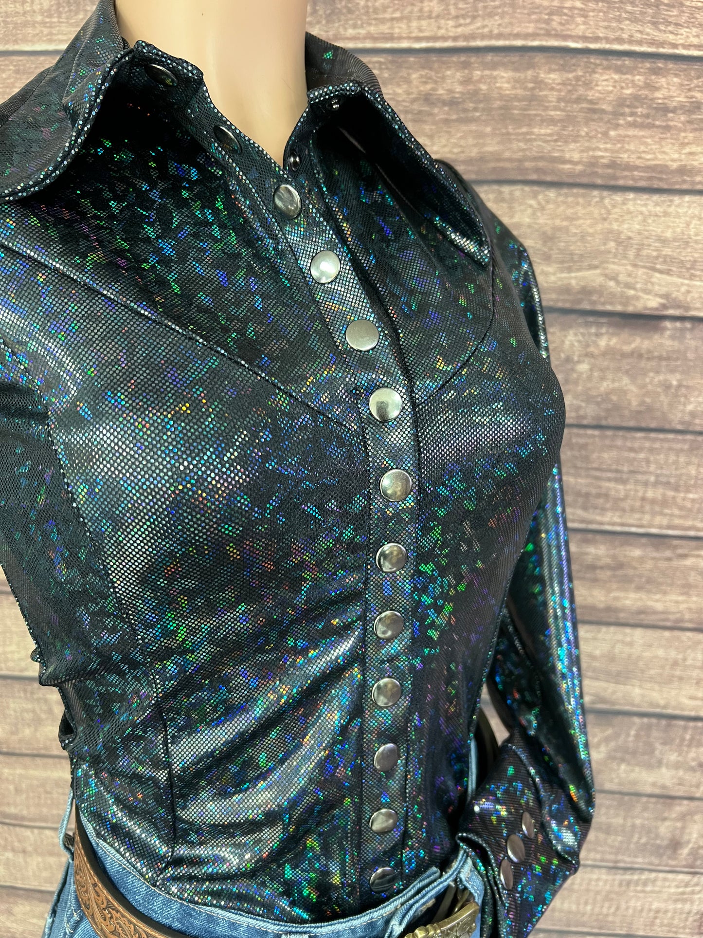 Black Kaleidoscope Snap Front Rodeo Shirt